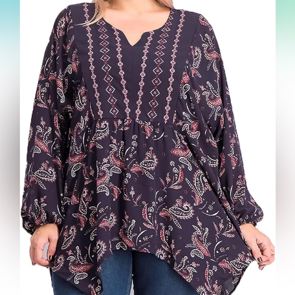 NWT | Style & Co. Paisley Tunic